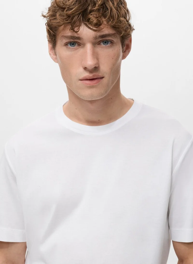 Mango Man  100% cotton T-shirt regular fit for Men | Best Price UAE